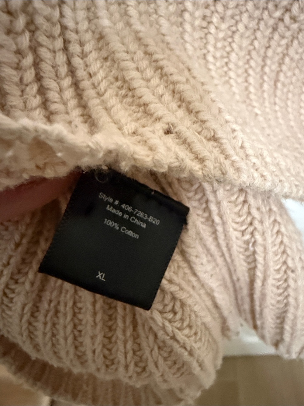 Jenni Kayne Cream Cotton Fisherman Sweater - Picture 10 of 11